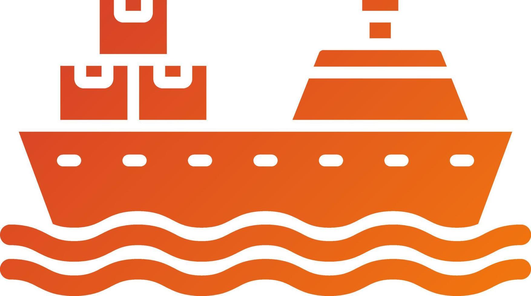 Cargo Ship Icon Style vector