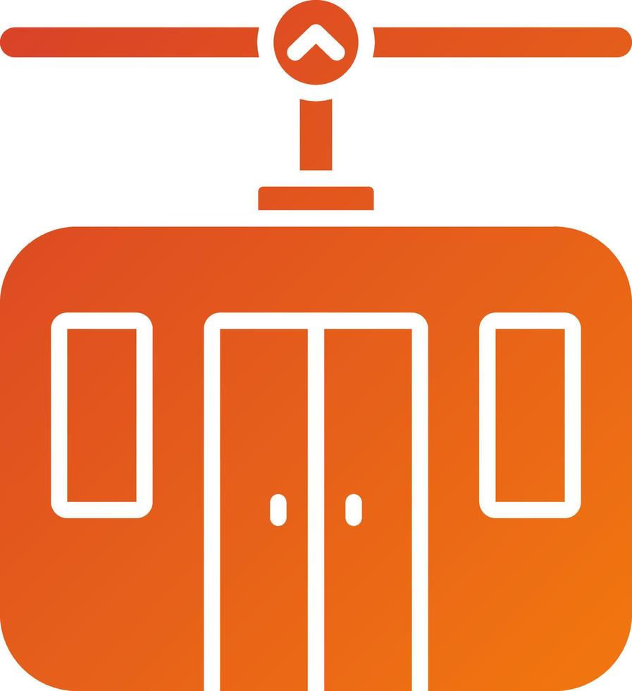 Cable Car Icon Style vector