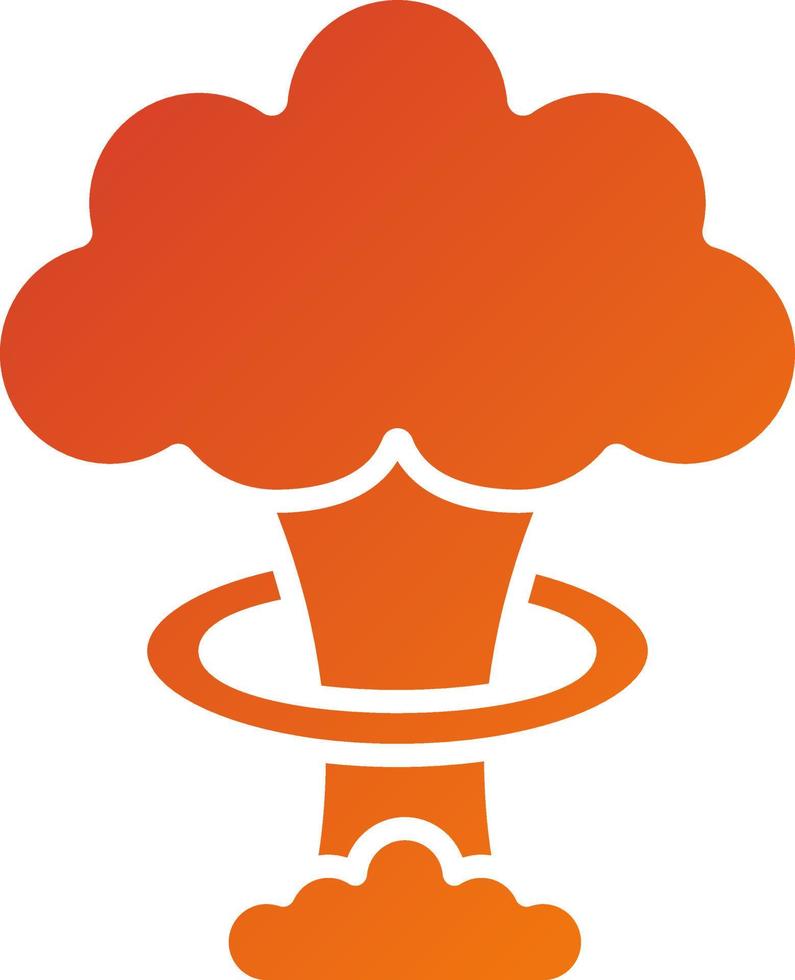 Nuclear Explosion Icon Style vector