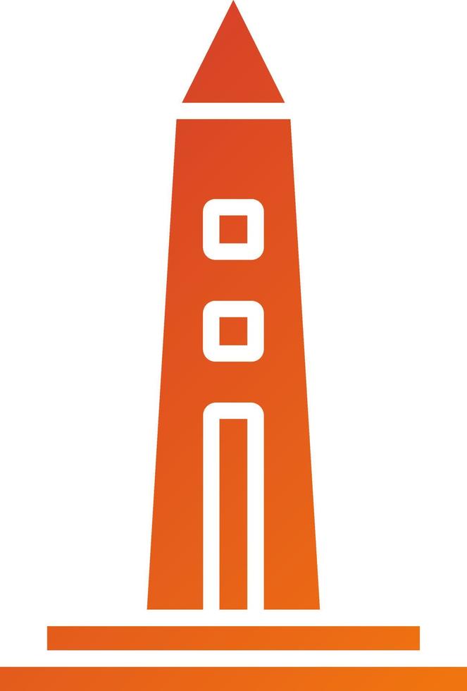 estilo de icono de obelisco vector