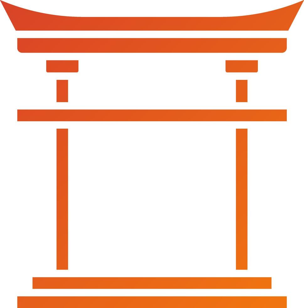 estilo de icono de puerta torii vector