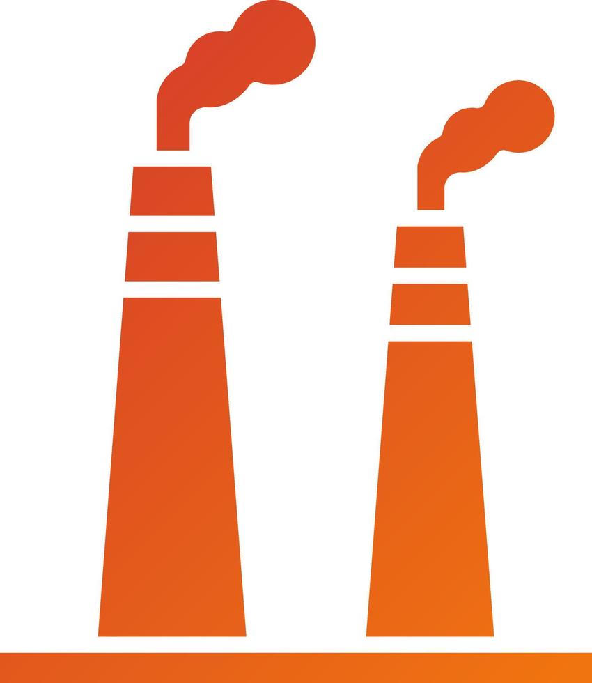 Factory Chimneys Icon Style vector