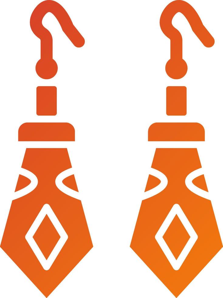 Earrings Icon Style vector