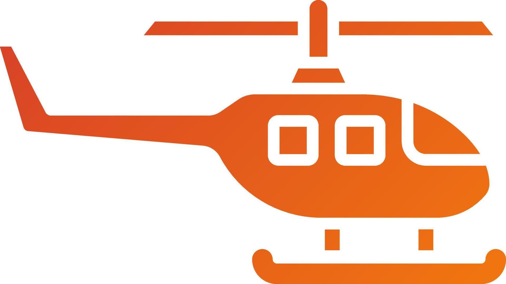 estilo de icono de helicóptero vector