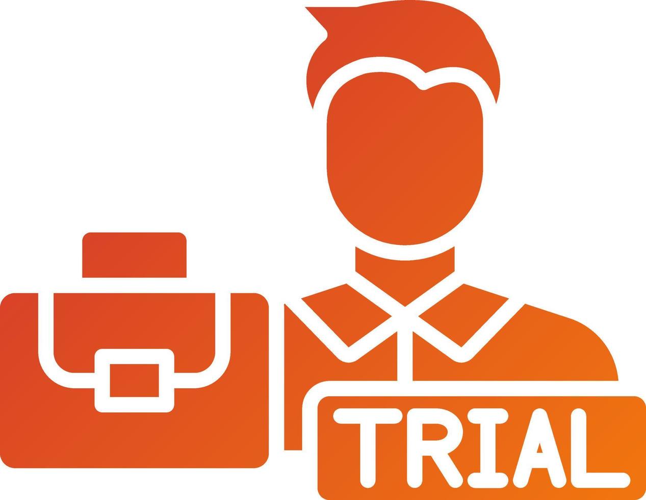 Job Trial Icon Style vector