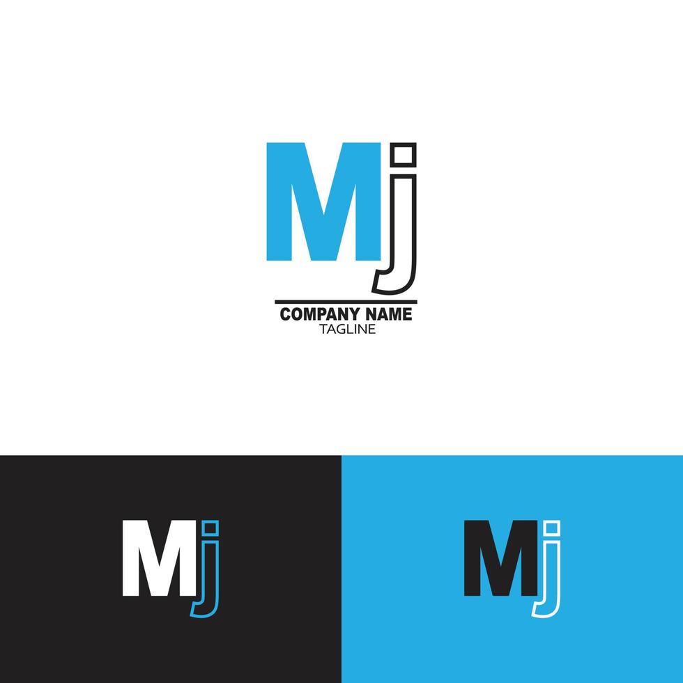 MJ Letter Logo Design. MJ letter logo Vector Illustration - Vector logotype