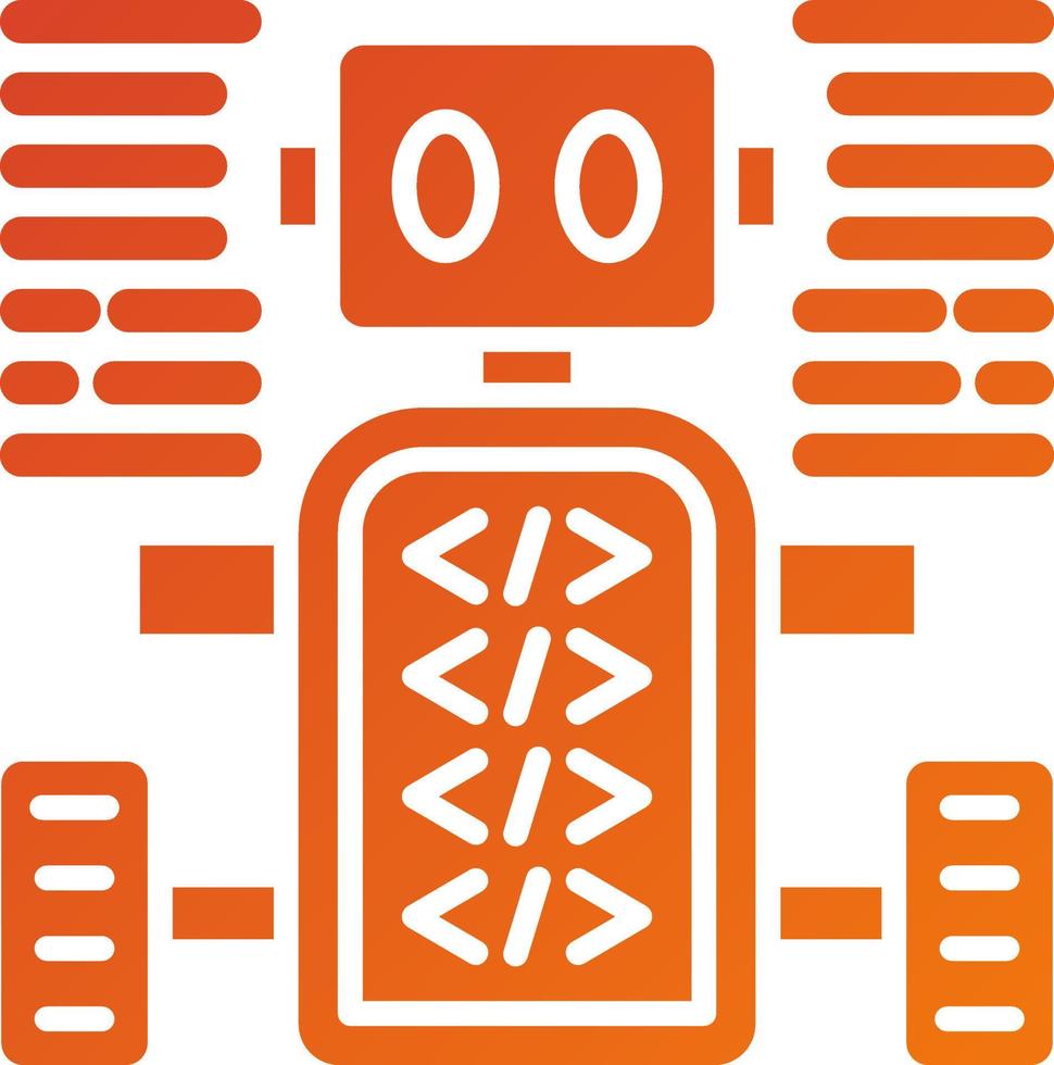 Programmed Robot Icon Style 21763534 Vector Art at Vecteezy