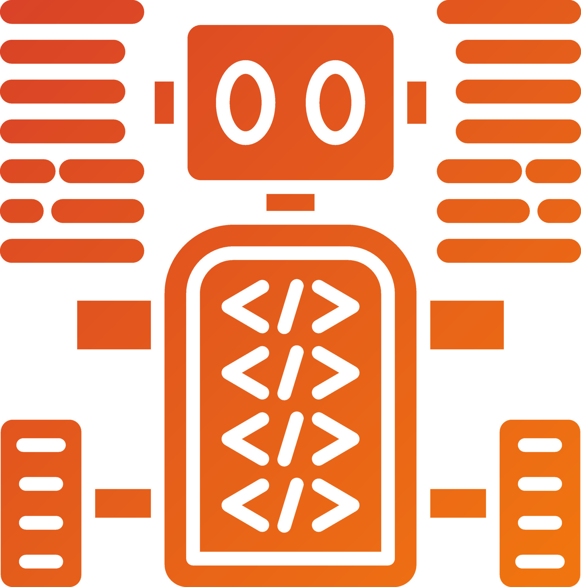 Programmed Robot Icon Style 21763534 Vector Art at Vecteezy