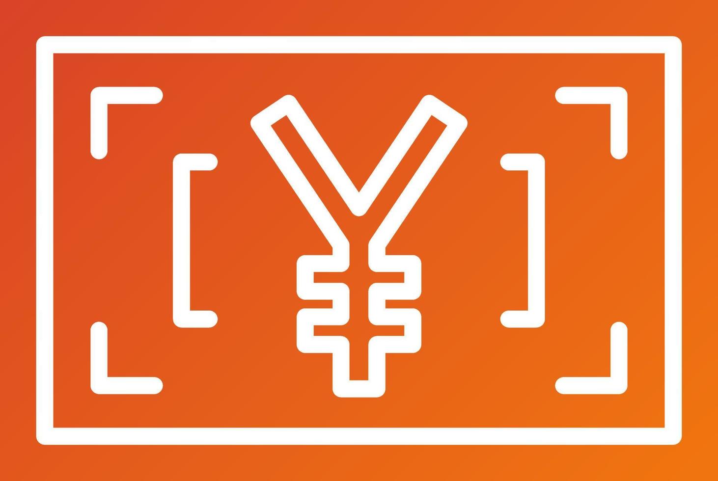 Japanese Yen Icon Style vector