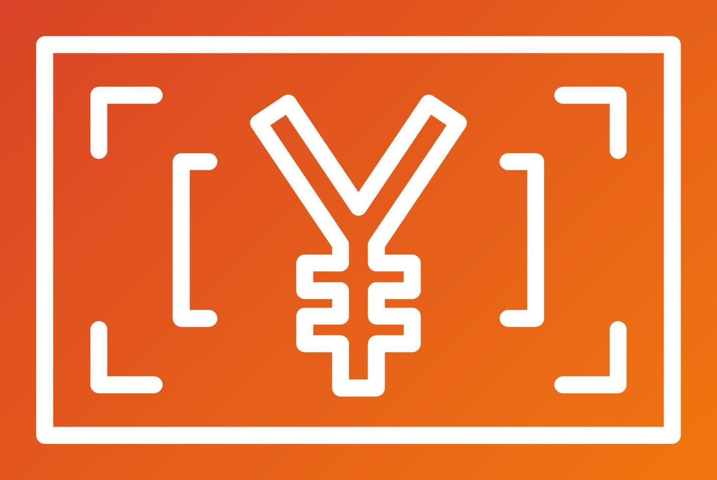 Japanese Yen Icon Style vector