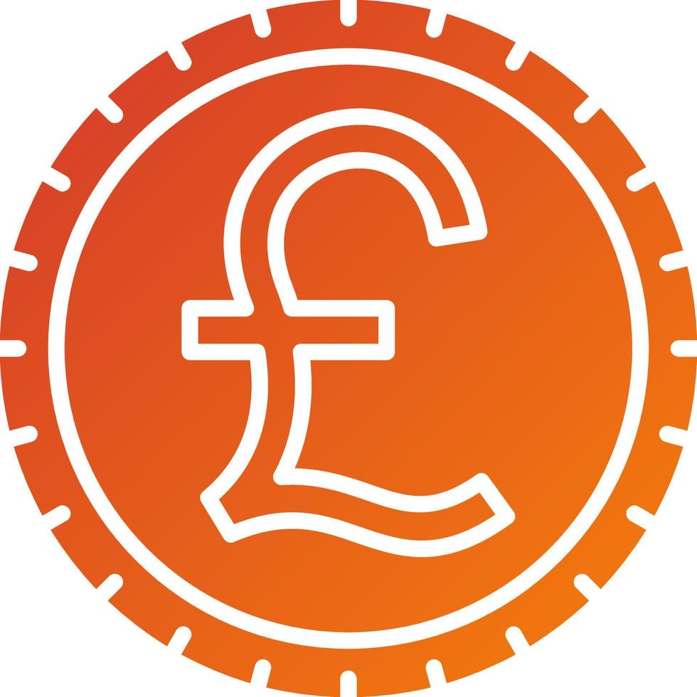 British Pound Icon Style vector