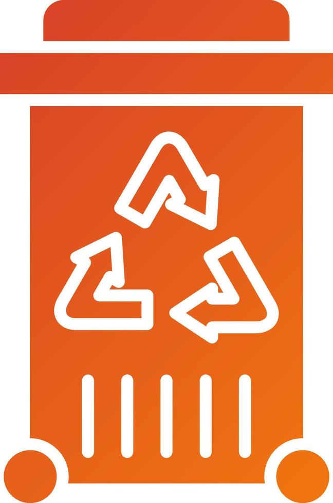 Eco Trash Bin Icon Style vector