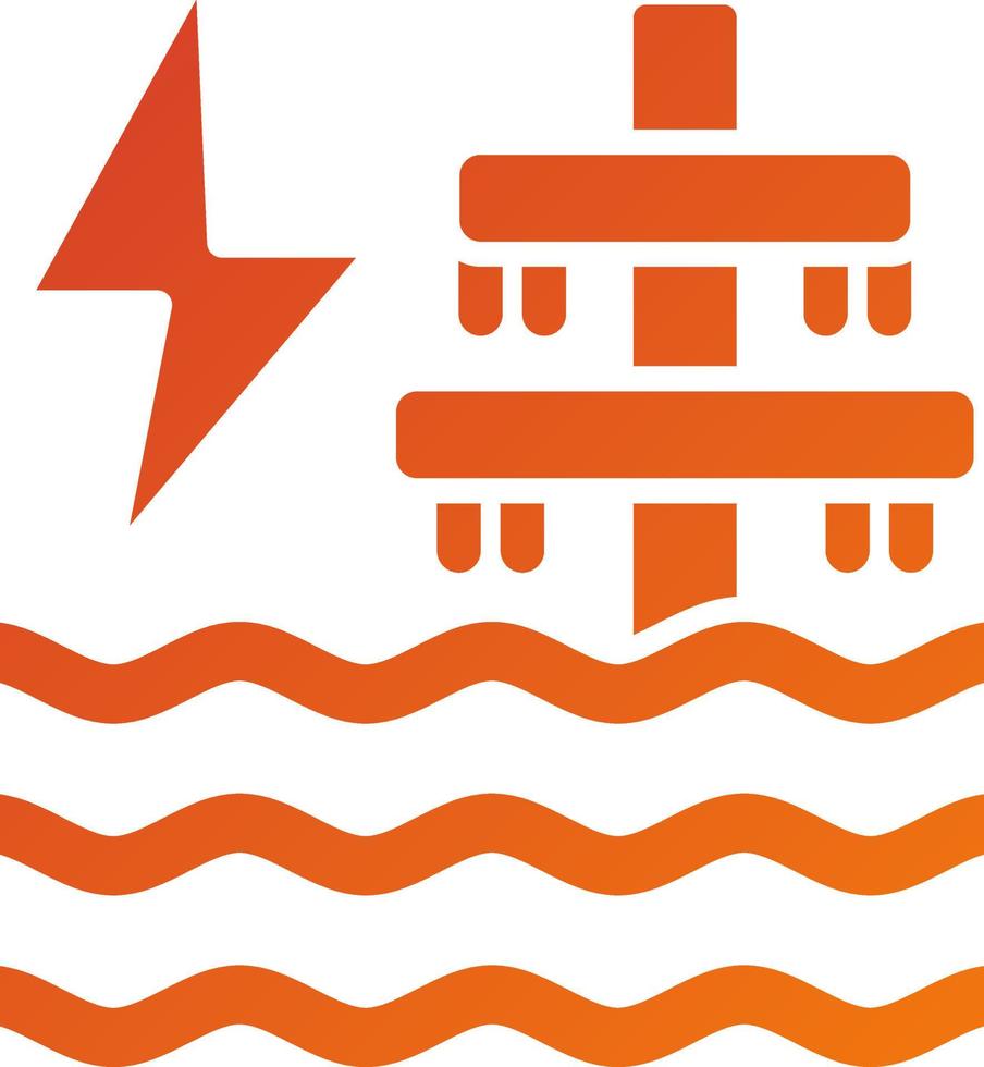Ocean Energy Icon Style vector