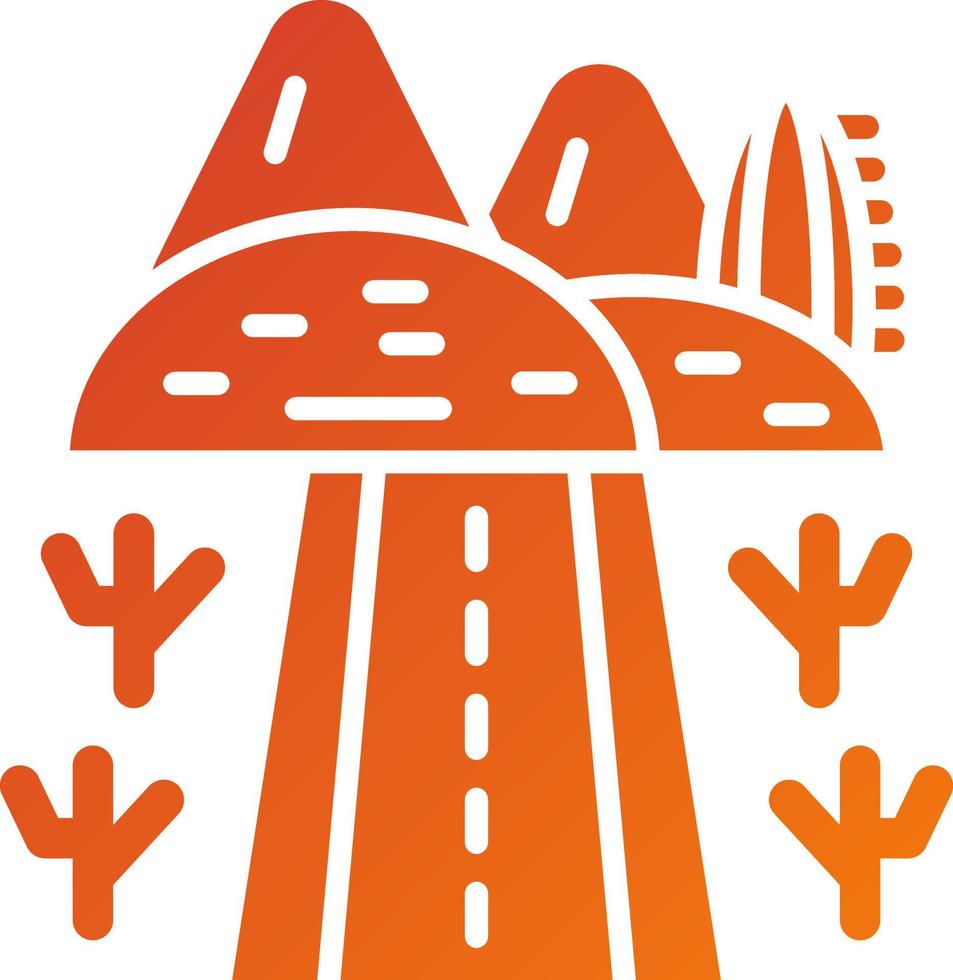 Desert Road Icon Style vector