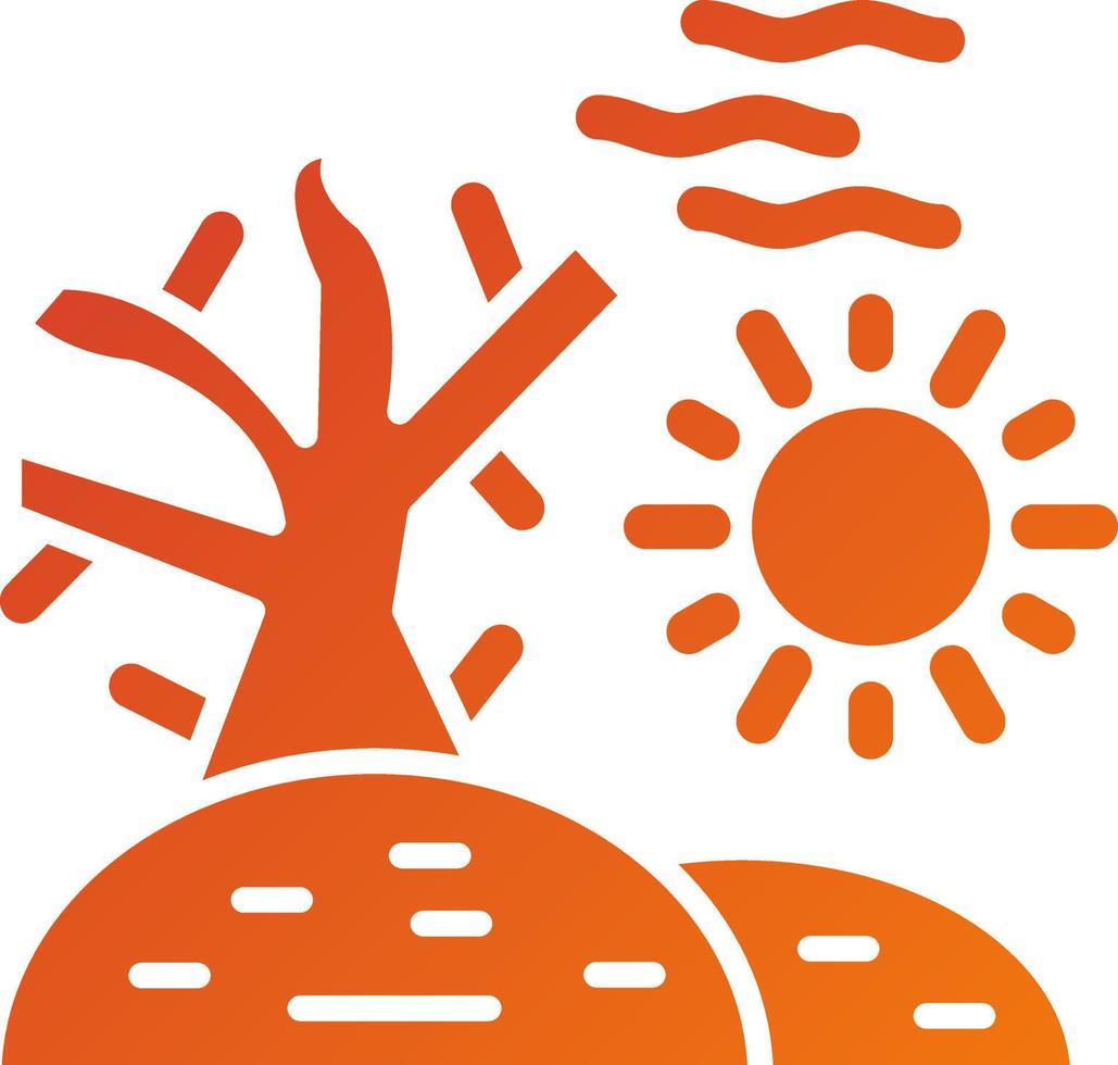 Desert Weather Icon Style vector