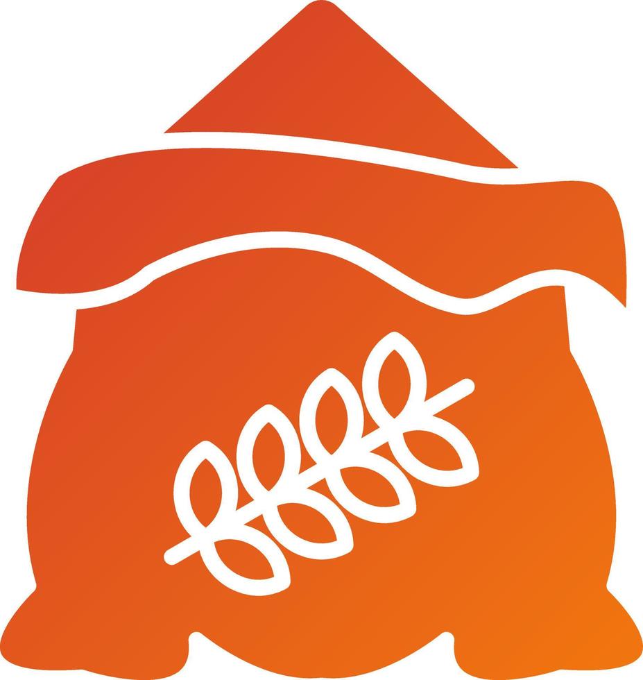 Wheat Sack Icon Style vector