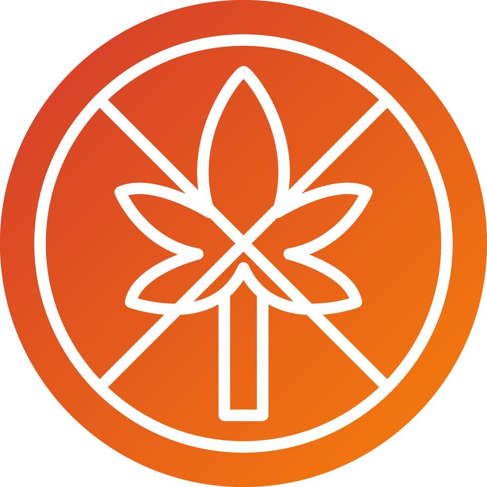 No Thc Icon Style vector