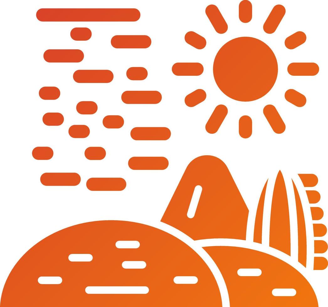 Desert Heat Icon Style vector