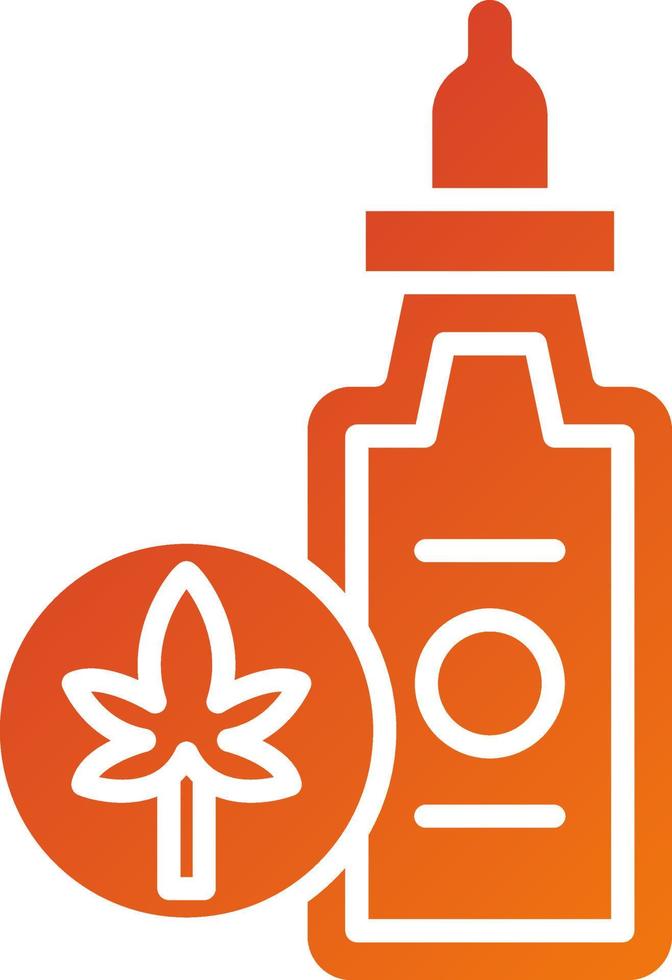 Cbd Oil Icon Style vector