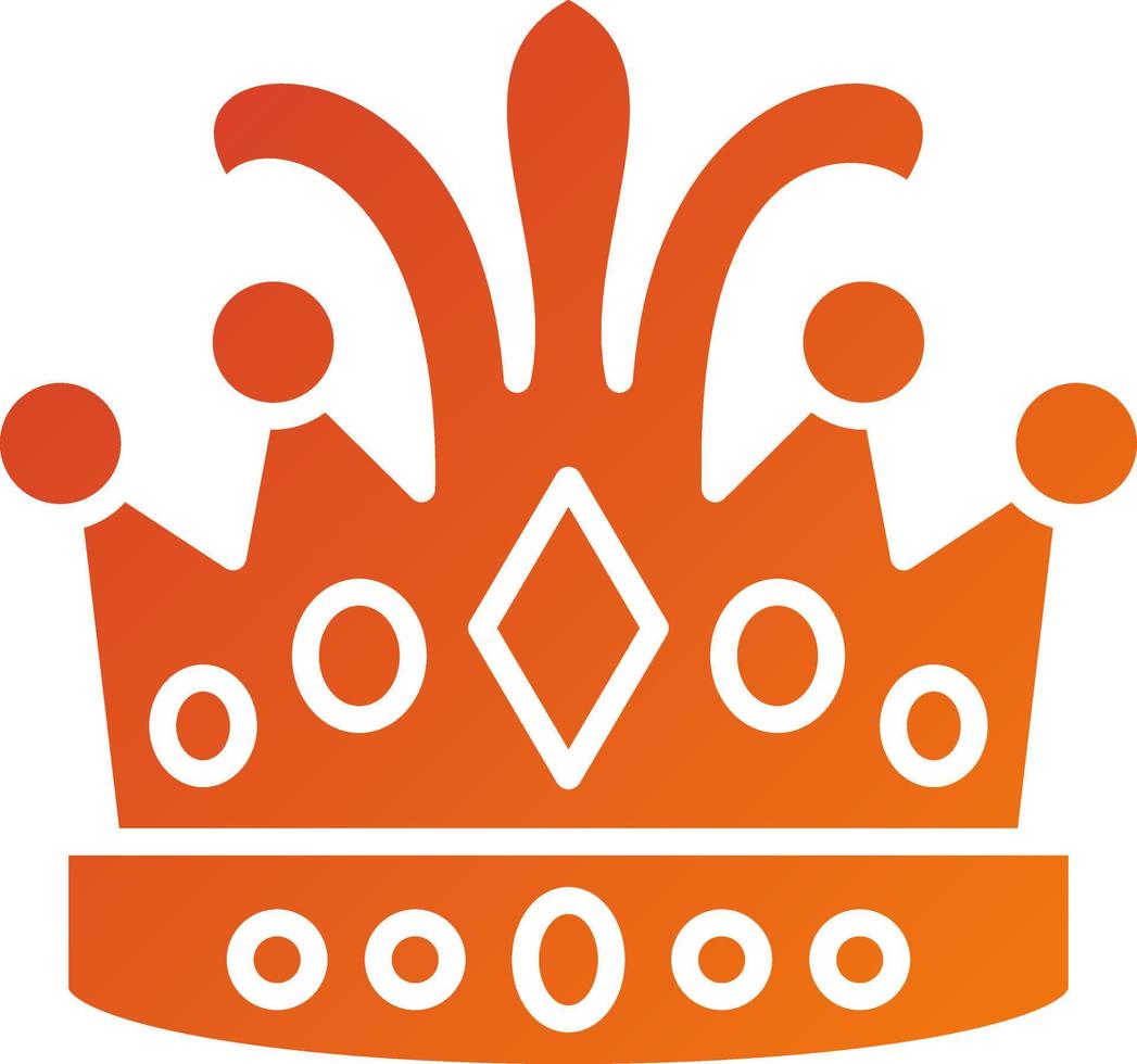 estilo de icono de corona de reina vector