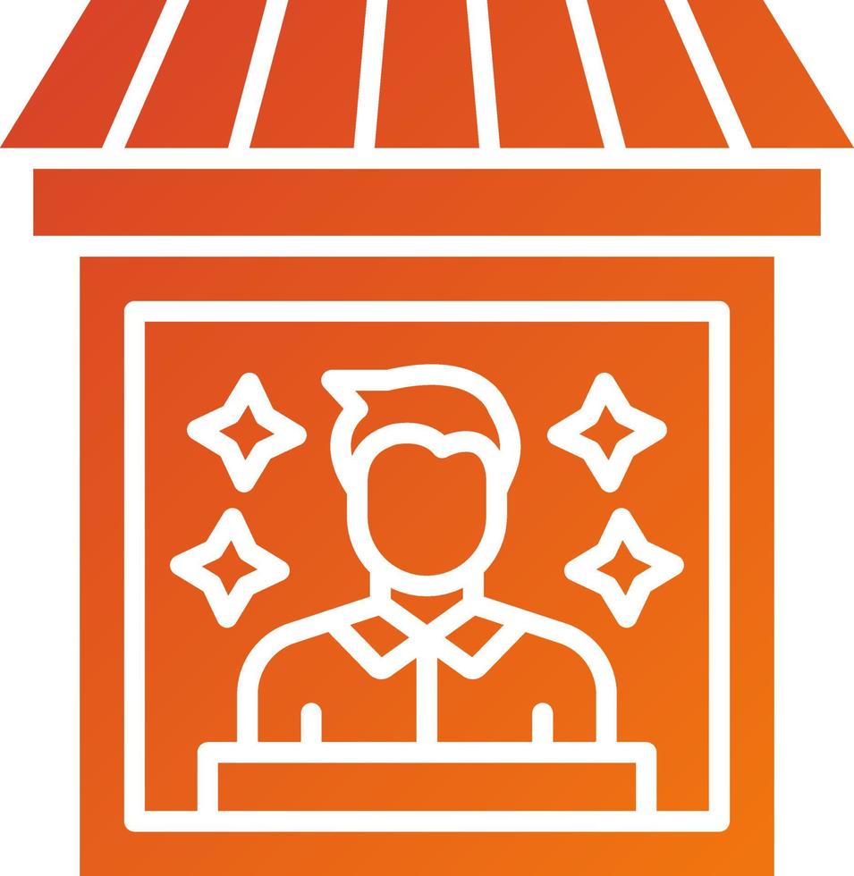 In Store Demonstration Icon Style vector