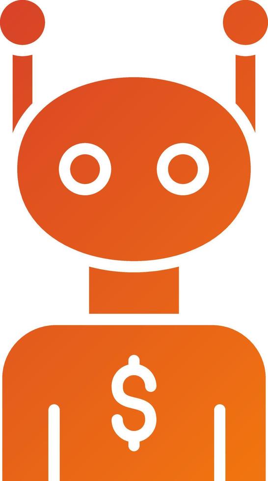 Robot Advisor Icon Style vector