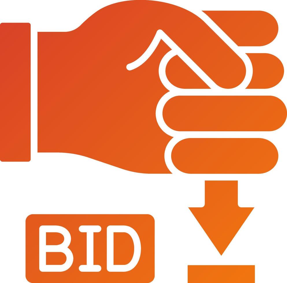 Minimum Bid Icon Style vector