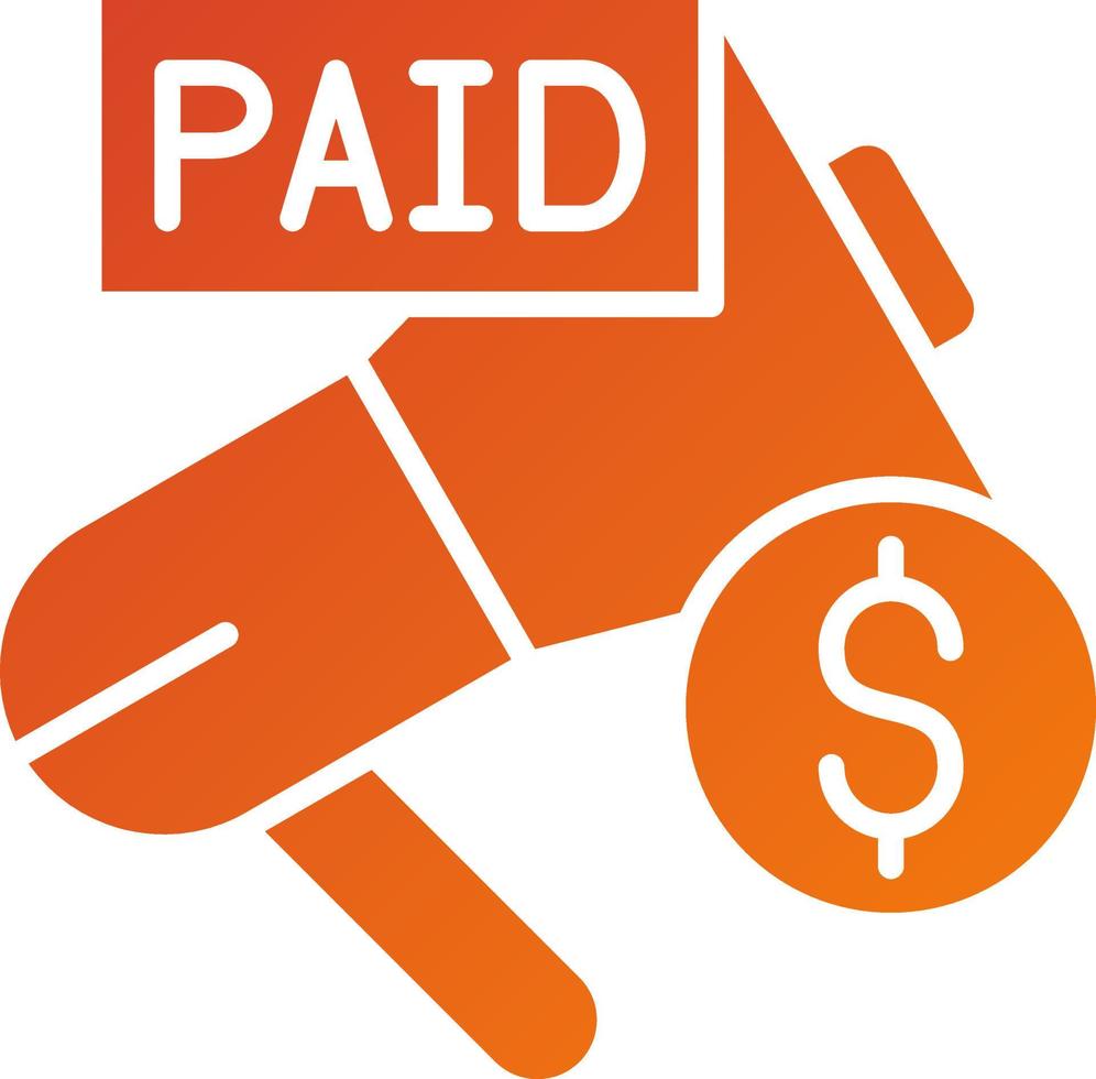Paid Promotion Icon Style vector
