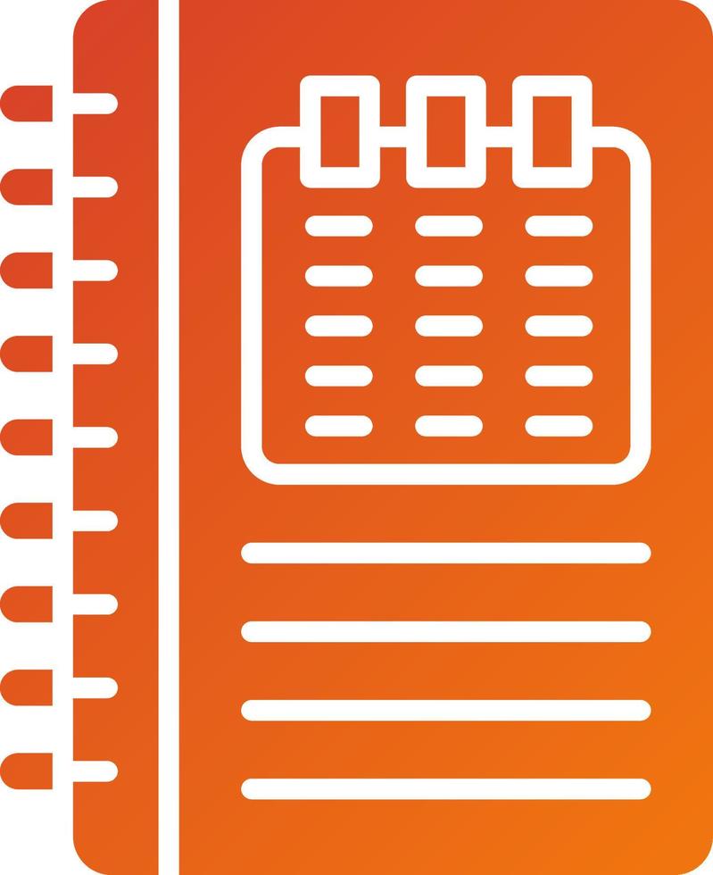 Appointment Book Icon Style vector