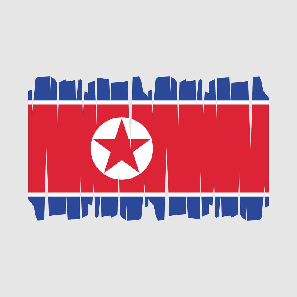 North Korea Flag Vector