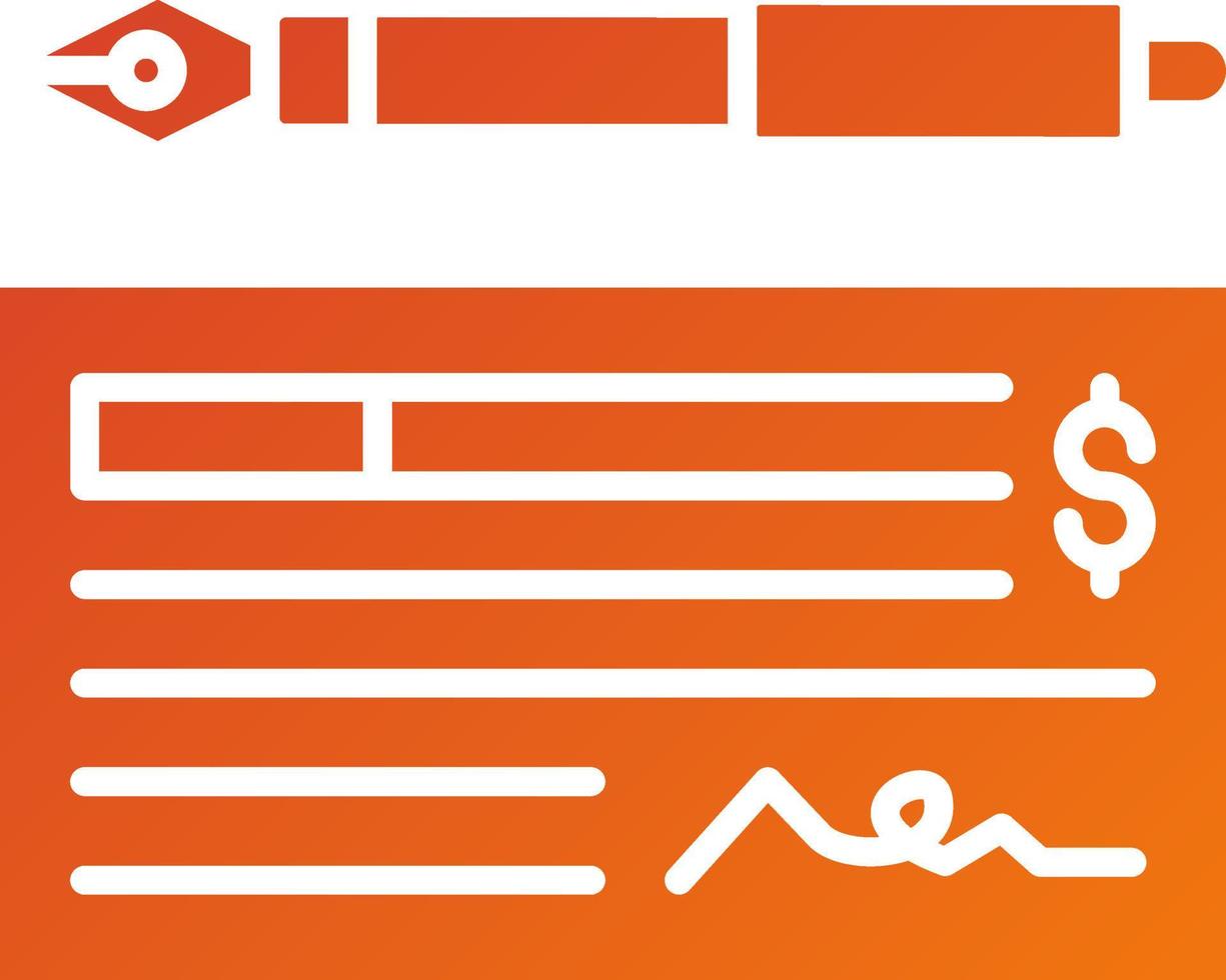 Cheque Icon Style vector