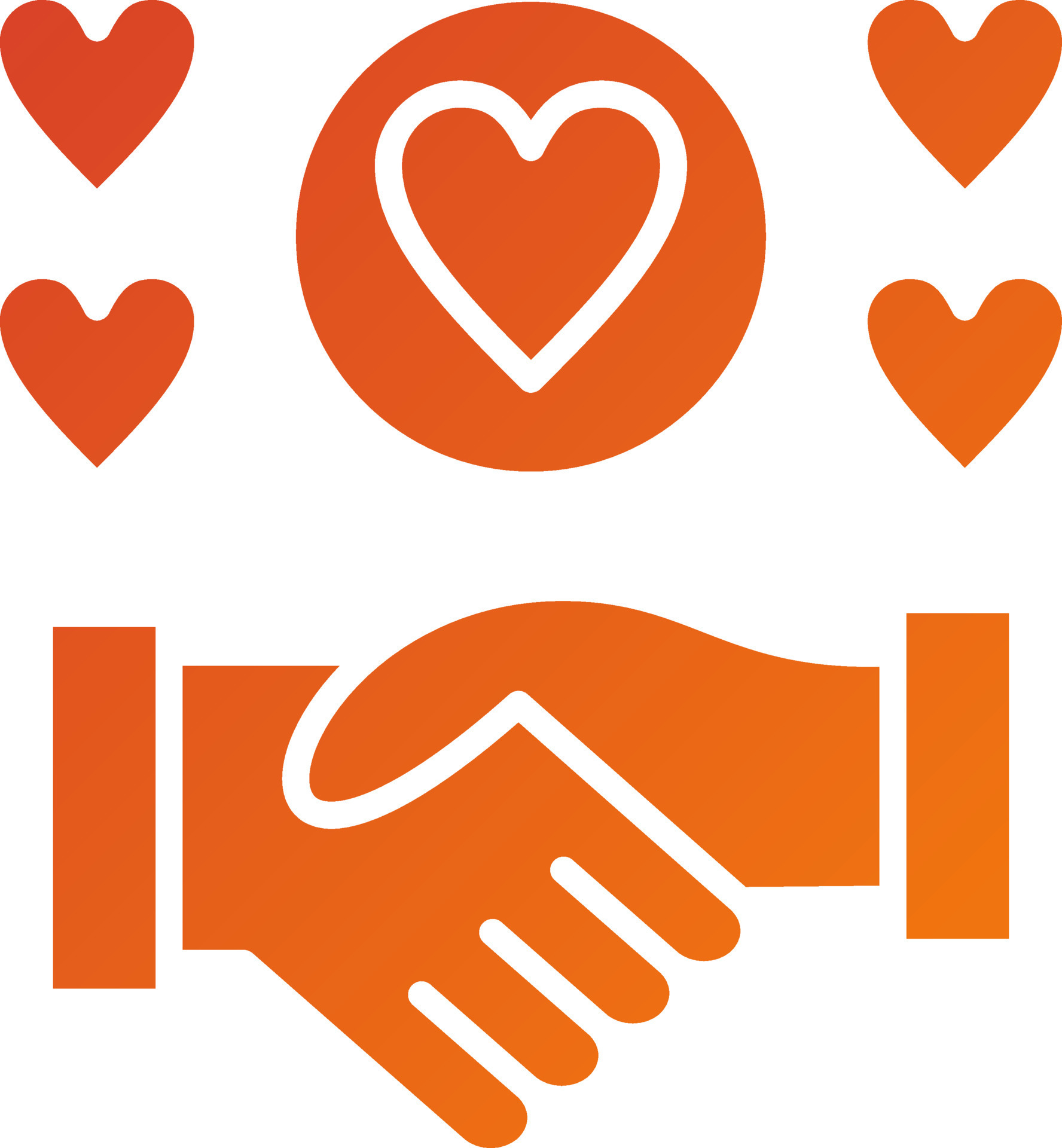 Helping Hand Icon Style 21764660 Vector Art at Vecteezy