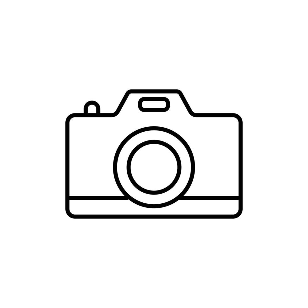 camera icon. outline icon vector