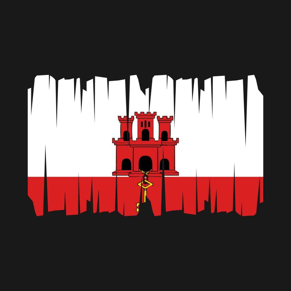 Gibraltar Flag Vector