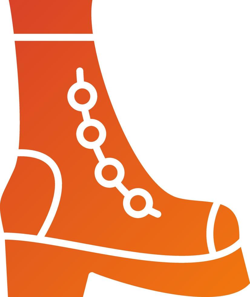 utumn Boots Icon Style vector