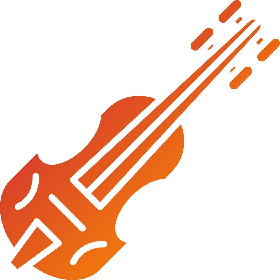 violín icono estilo vector