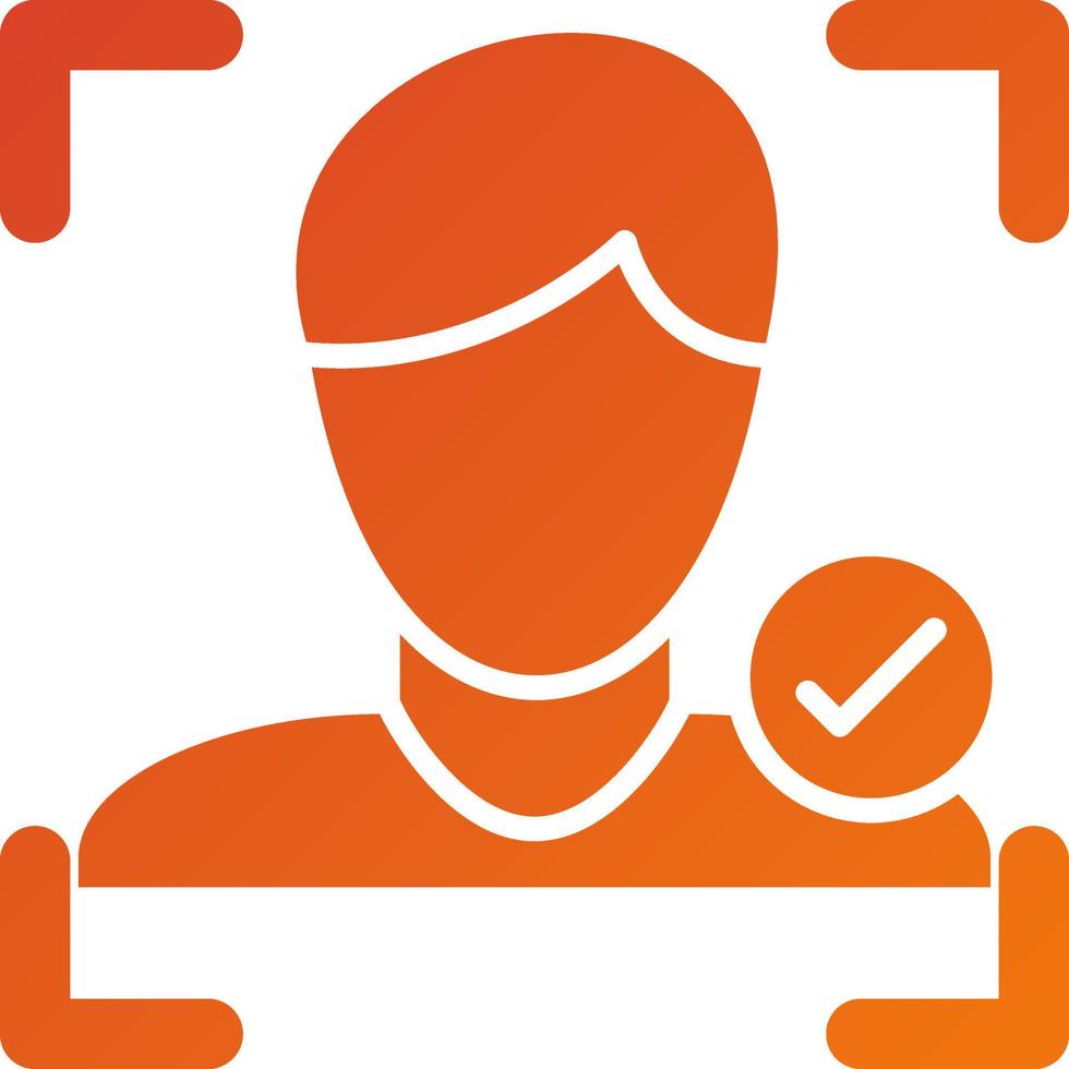 Face Detection Icon Style vector