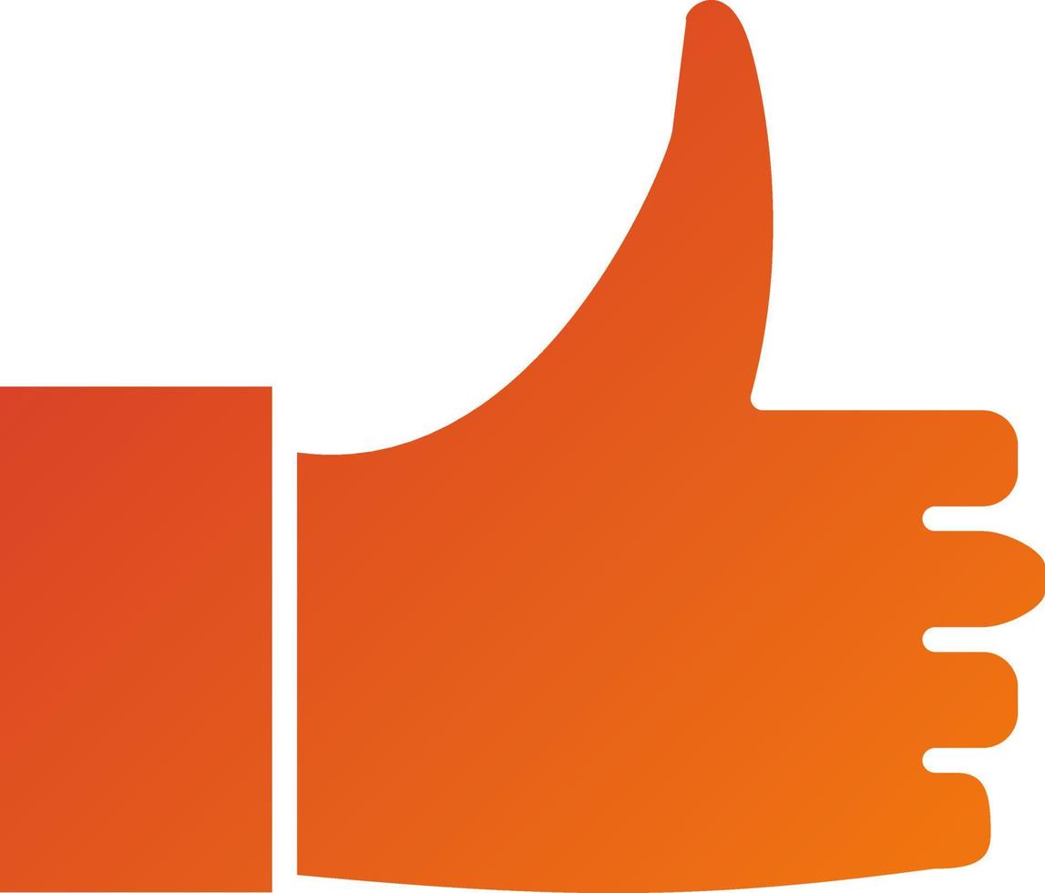 Hand Thumbs Up Icon Style vector
