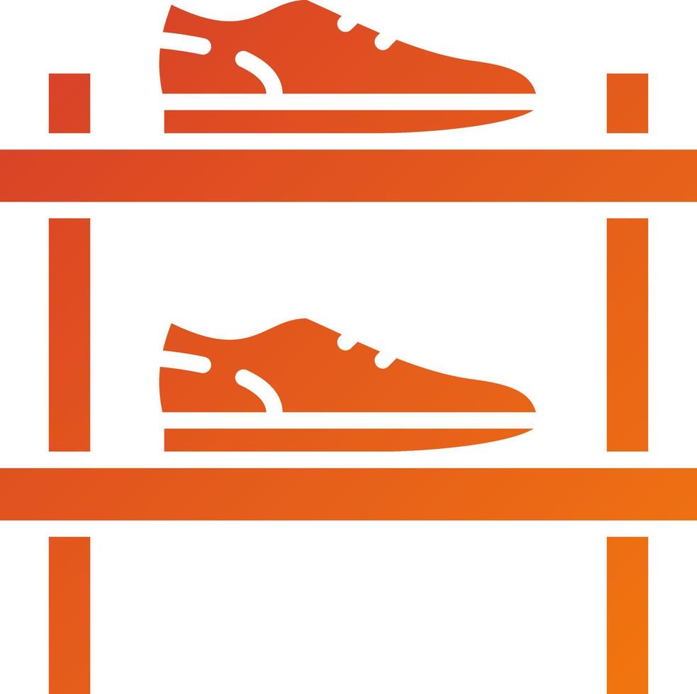 zapato estantería icono estilo vector