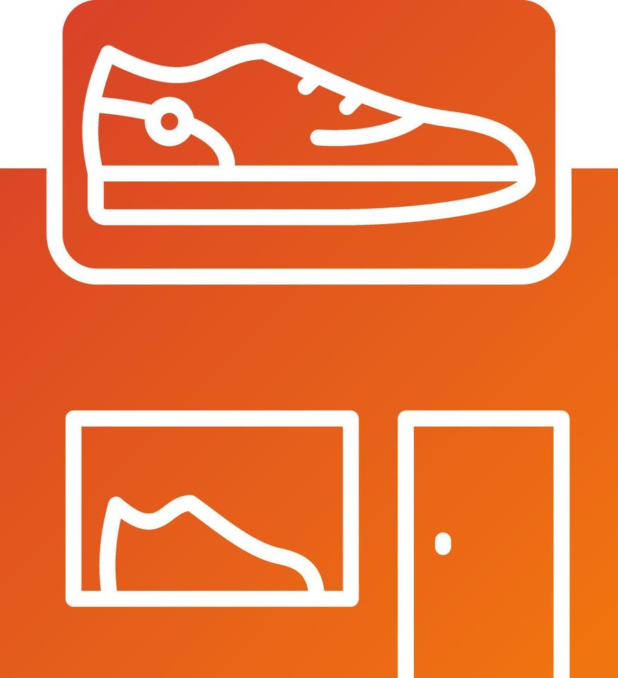 zapato tienda icono estilo vector