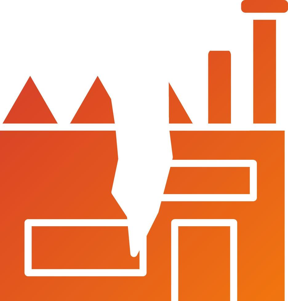 Factory Breakdown Icon Style vector