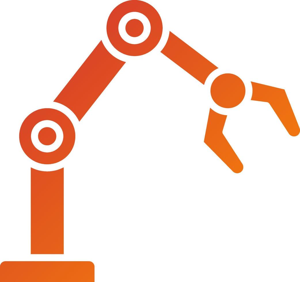 Robotic Arm Icon Style vector