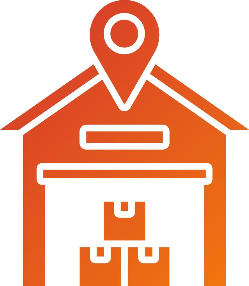 Warehouse Location Icon Style vector
