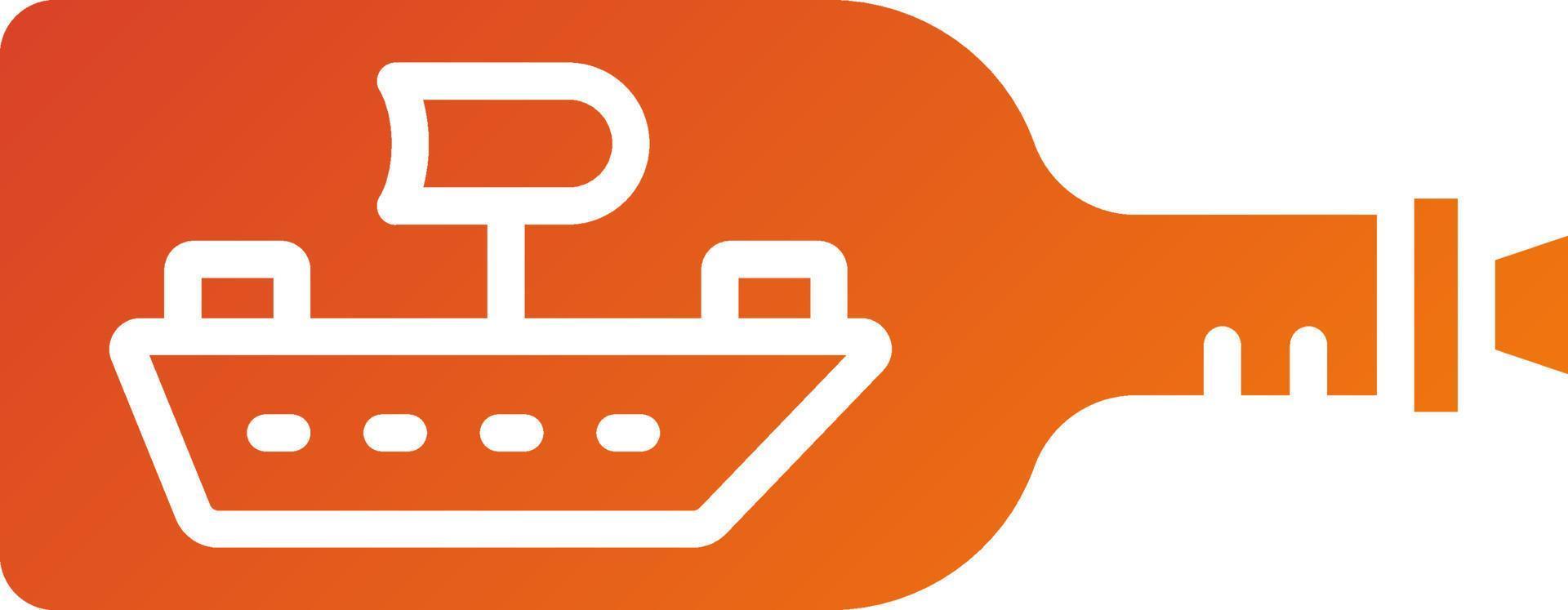 Ship In Bottle Icon Style vector