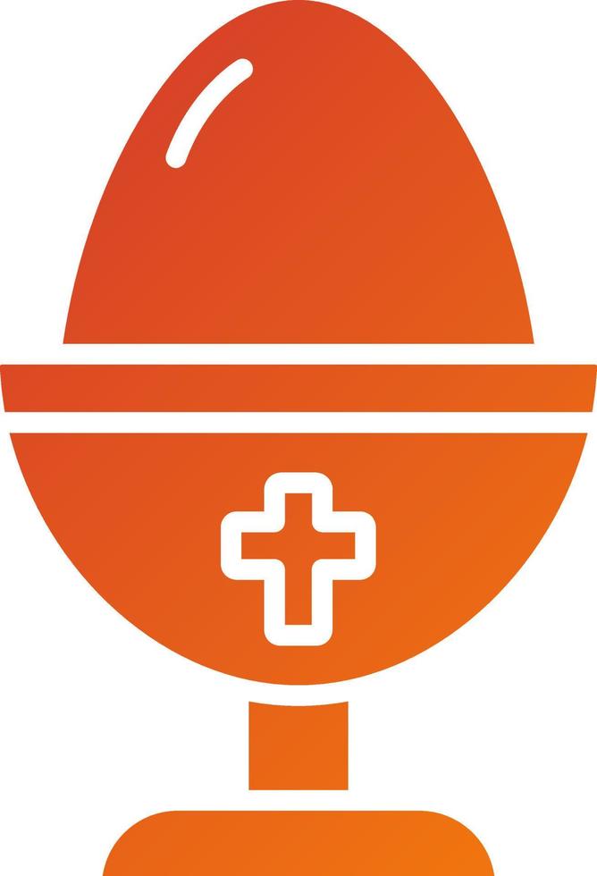 Boiled Egg Chalice Icon Style vector