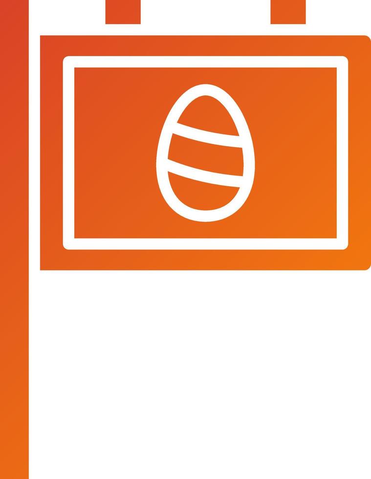Easter Signboard Icon Style vector