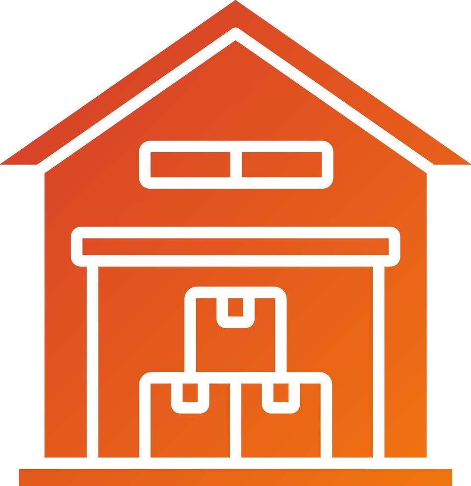 Warehouse Icon Style vector