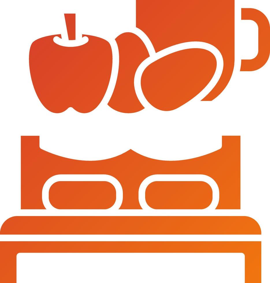 Bed Breakfast Icon Style vector