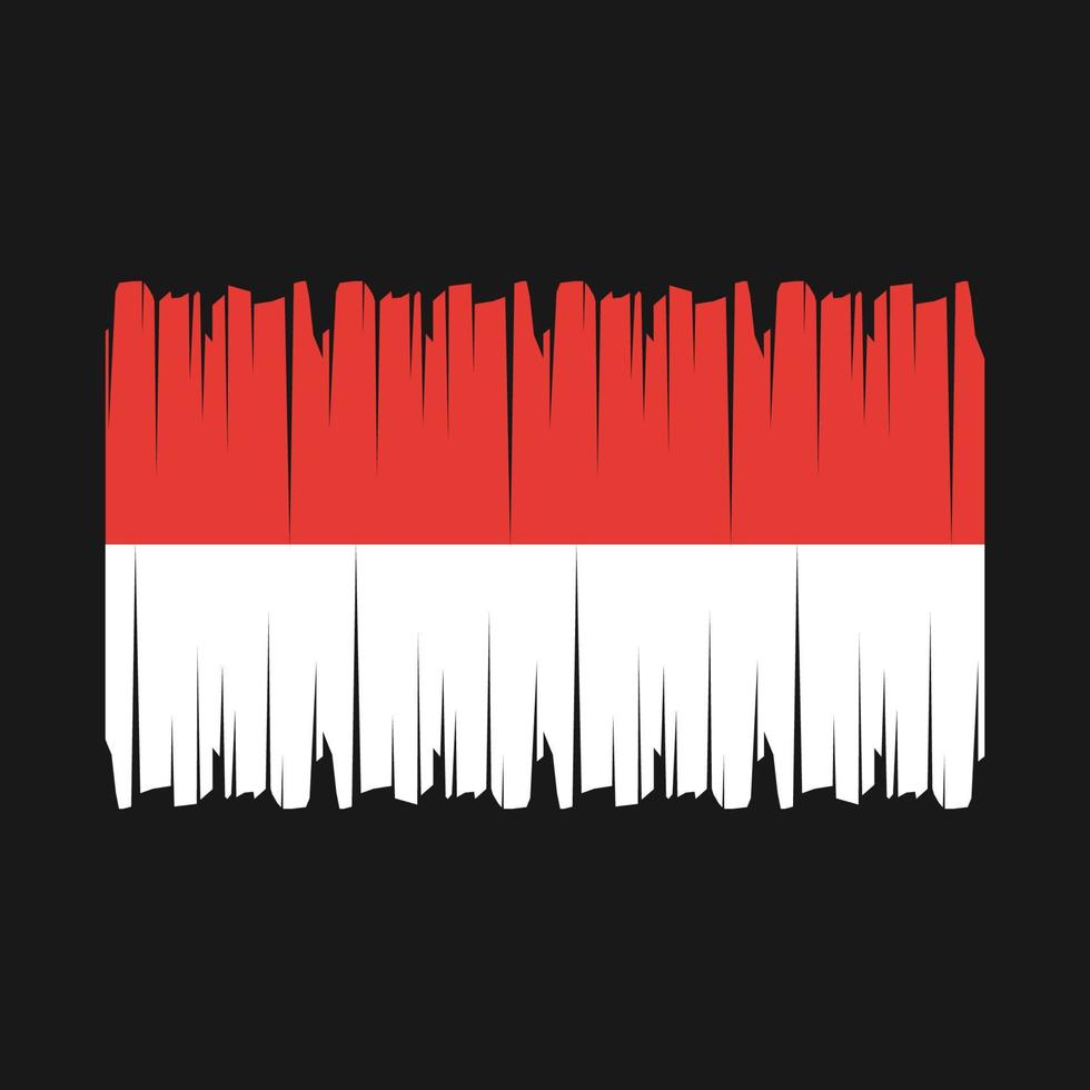 Indonesia Flag Brush Vector