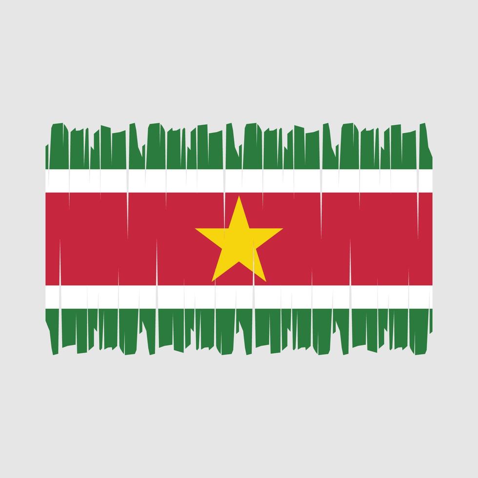 vector de pincel de bandera de surinam